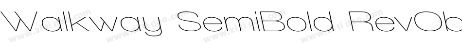 Walkway SemiBold RevOblique字体转换